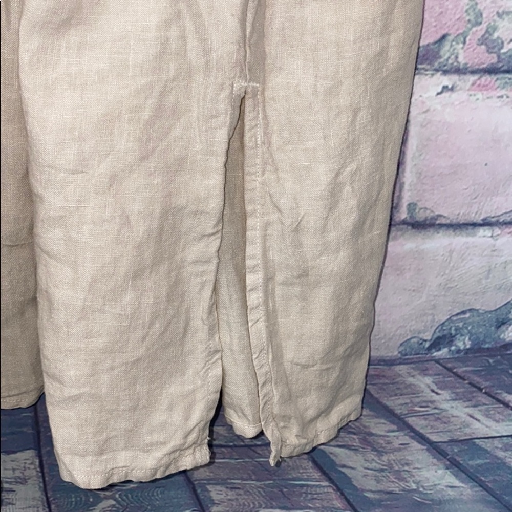 Anthropologie Cloth & Stone 100% Linen jumpsuit L - Picture 6 of 8